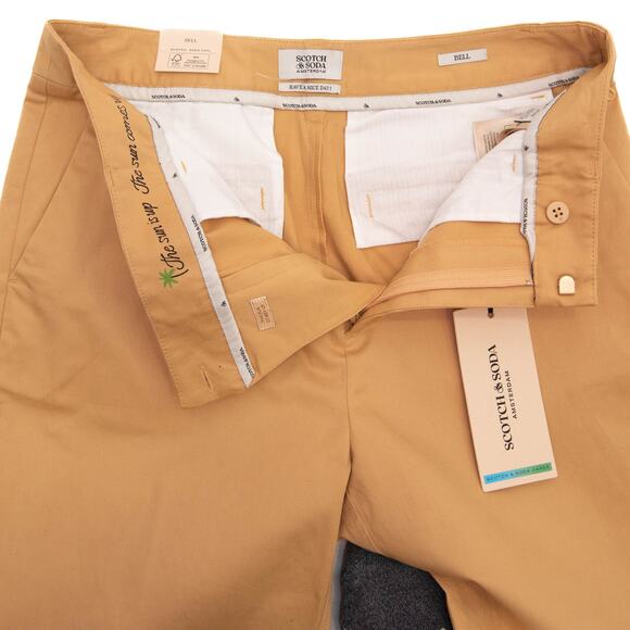 Scotch & Soda Desert Tan Bell Slim Fit Chino Pants Size 27 - Picture 5 of 14